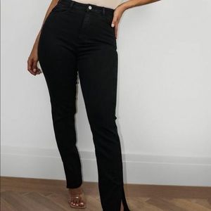 missguided comfort stretch split jean